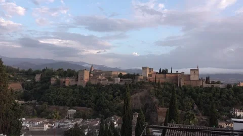 Alhambra Castle in Granada 4K 스톡 동영상 296273535