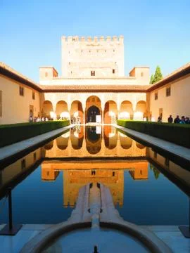 Alhambra courtyard 스톡 사진