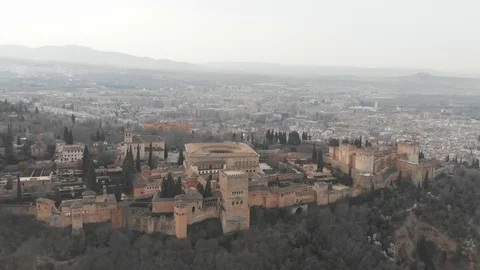 Alhambra drone Video stock 128178269