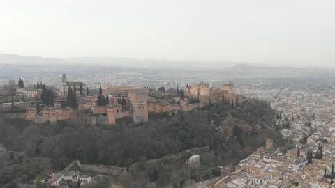 Alhambra drone Video stock 128178435