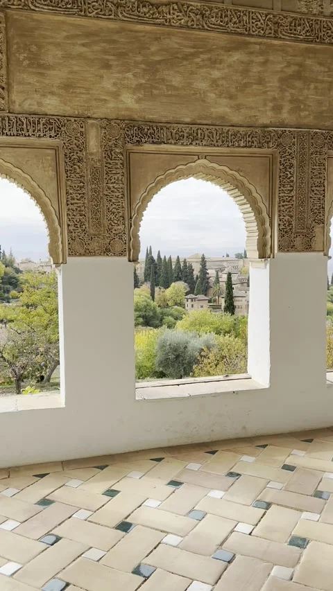 Alhambra, Granada, Spain, VERTICAL Stock Footage 257676994