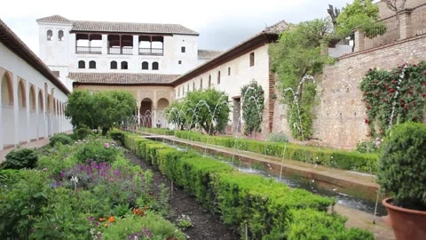 Alhambra of Grenada Stock Footage 136578327