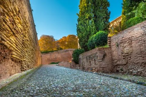 Alhambra road 库存照片