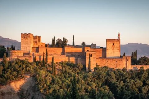 Alhambra Sunset Stock Photos
