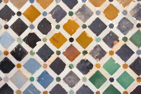Alhambra tile wall Stock Photos