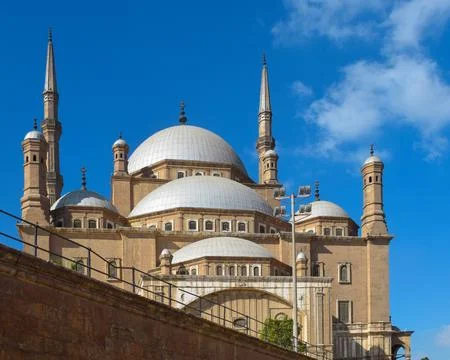 Ali pasha mosque which has many interesting domes with four minarets Stock Photos