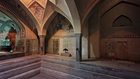 Ali Qoli Aqa Historical Bath, Isfahan, iran Stock Footage 280517685
