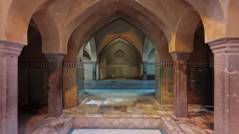 Ali Qoli Aqa Historical Bath, Isfahan, iran Stock Footage 280523178