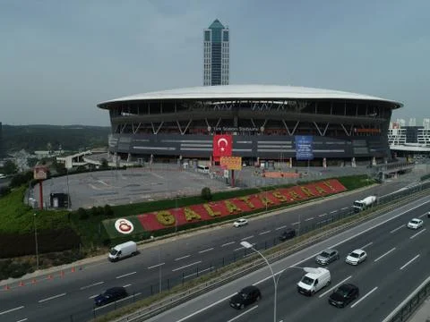 Ali Sami Yen Stadium, where Istanbul Galatasaray Football Club plays matches. Stock Photos