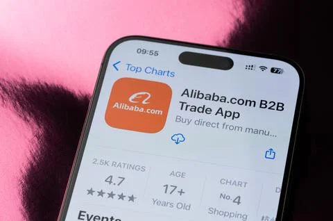 Alibaba mobile application ranking Stock Photos