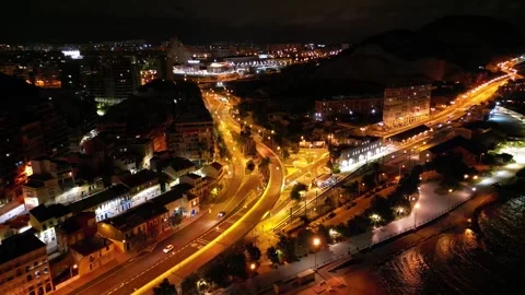 Alicante at Night Video stock 269003689