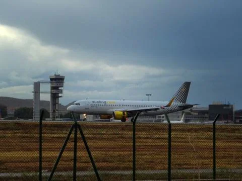 Alicante, Spain, 06-06-2018 plane taking off from Alicante airport Stock Photos