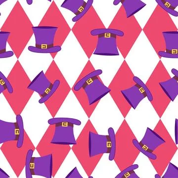 Alice in Wonderland seamless pattern Stock Illustration