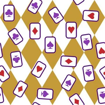 Alice in Wonderland seamless pattern Stock Illustration