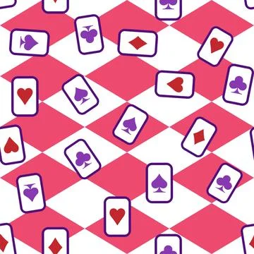 Alice in Wonderland seamless pattern Stock Illustration