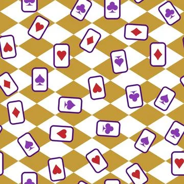 Alice in Wonderland seamless pattern Stock Illustration