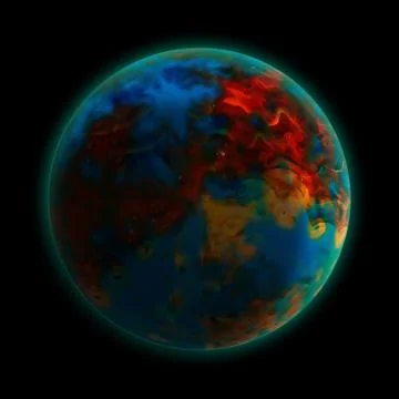 Alien 3d Planet Stock Illustration