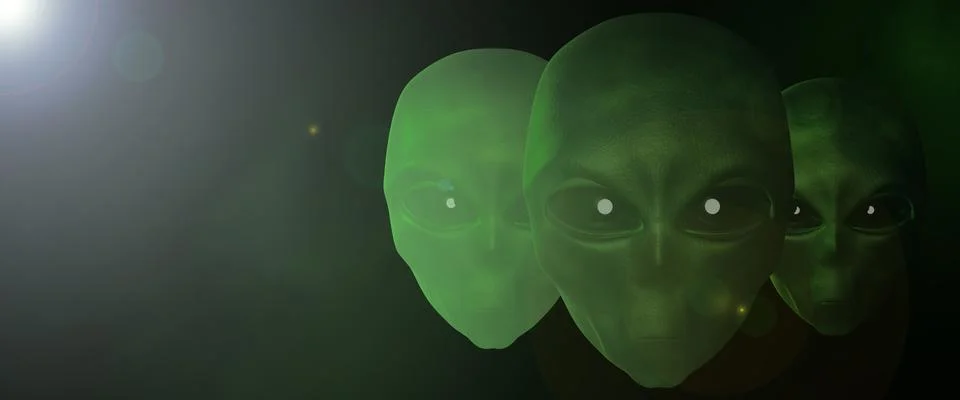 Alien 3d render Stock-Illustration