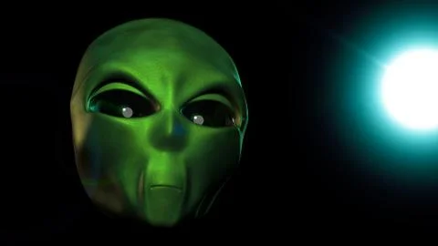 Alien 3d render Stock Illustration