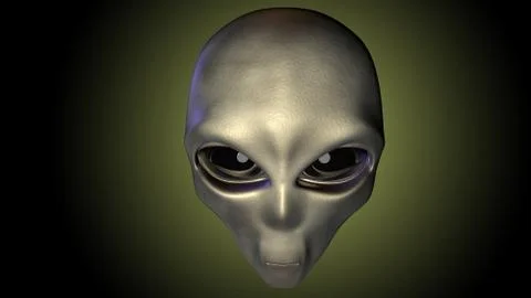 Alien 3d render Stock Illustration