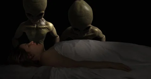 Alien Abduction Gray Aliens  Stock Footage 155042063