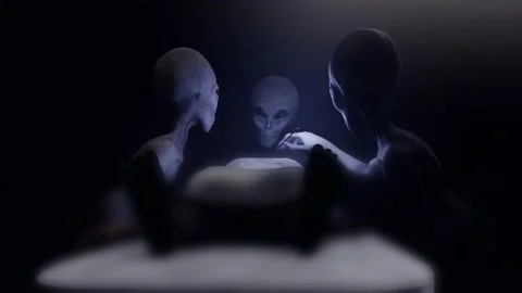 Alien Abduction Grays Ufo Stock Footage 228008198