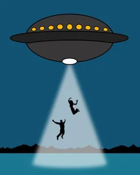 Alien abduction Stock Illustration
