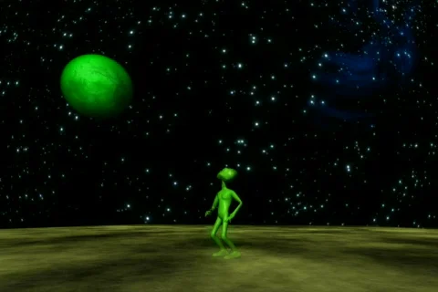 Alien Abduction NTSC Video stock 314033