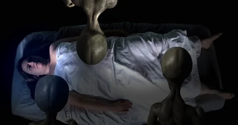 Alien Abduction on a ship Stock Footage 155081684