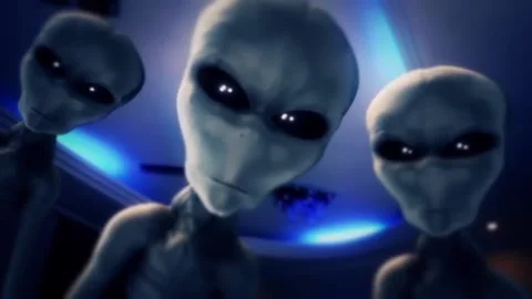 Alien abduction ship Video stock 244172044