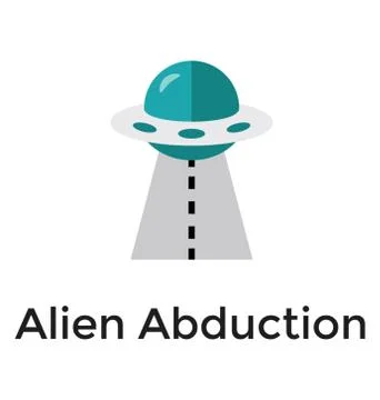 Alien Abduction Vector Stock Illustration