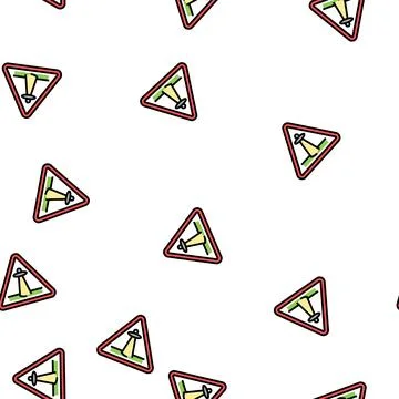 Alien abduction warning vector seamless pattern Stockillustratie