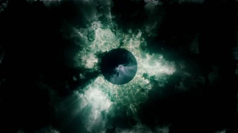 Alien active black hole, quantum physics in science Video stock 198629609