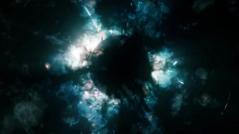 Alien active black hole, super massive star collapse Stock Footage 198758439