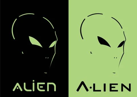 Alien. Alien head. Alien face. Stock Illustration