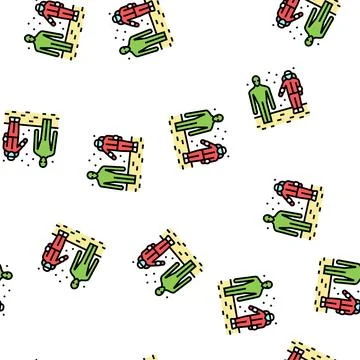 Alien and astronaut vector seamless pattern イラスト素材