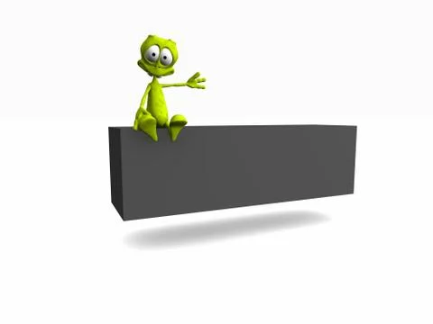 Alien and banner template Stock-Illustration