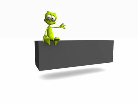 Alien and banner template Stock-Illustration