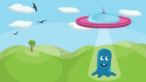 Alien and Spaceship Stock Photos