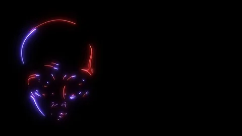 Alien animation, extraterrestrial with ufo Stock Footage 111646790