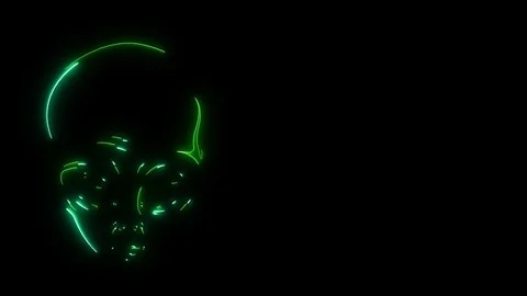Alien animation, extraterrestrial with ufo Stock Footage 111646845