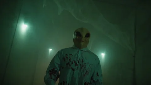 The Alien From Another Planet In The Night Stock Footage 317624694