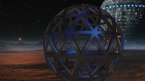 Alien Artifact and the Spacecraft Stock Footage