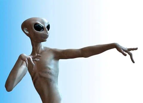 Alien, artwork Stock Illustration