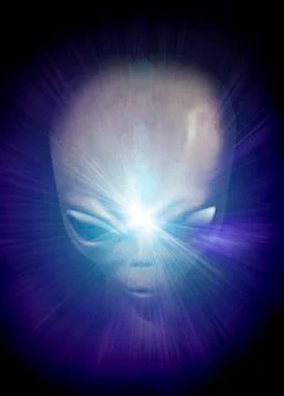 Alien, artwork Stock Illustration