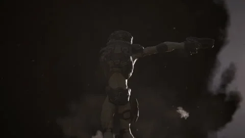 Alien attack battle in the city square Stock Footage 288944708