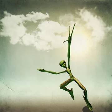 Alien attack Stock Illustration