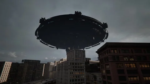 Alien attack on planet Earth 01 Stock Footage 284634902