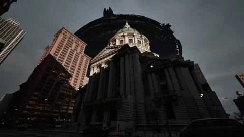 Alien attack on planet Earth 03 Stock Footage 284645695