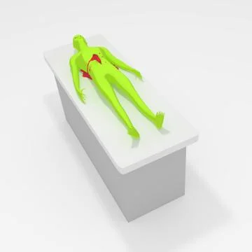 Alien Autopsy Stock Illustration